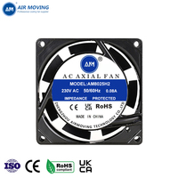 AM8025H2S 220V-240V Gleitlager AC Metall-Kühlaxiallüfter 80mm X 25mm Aluminiumrahmen Kupferdraht Elektrisch OEM