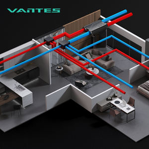 Centro comercial Hotel Aire forzado Central HRV Filtración mecánica Sistema de ventilación de aire fresco Controlador WiFi - Product Image 6
