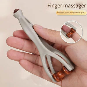 Peine de Madera para Masaje de Manos, Herramienta de Rodillo de Acupresión, Palo de Masaje de Meridianos para Articulaciones de los Dedos - Product Image 1