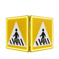 Panneau de signalisation routière lumineux entièrement transparent à LED, rétroéclairé, pour la sécurité routière
