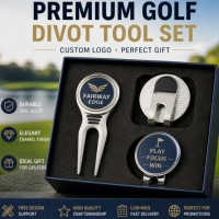 Outil de réparation de divots de golf personnalisé avec logo, fourche à divots, outil de golf personnalisé, poignée souple en caoutchouc coudé