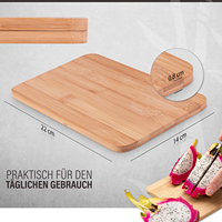 Petite planche à découper en bambou de 22x14cm, gravure personnalisée, lot de 6 mini planches à découper en bois pour petit-déjeuner, plateau de service pour repas