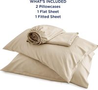 Ensemble de draps de lit en bambou 4PCS ensemble de draps de lit/housse de couette ensemble de literie avec taie d'oreiller