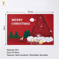 Napperons en PVC à motif de Noël Ychon, très demandés, isolants thermiquement pour la maison, décorations de Noël