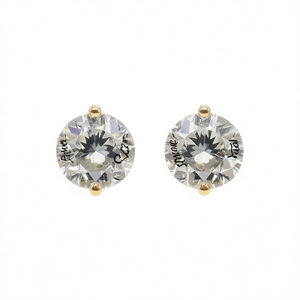 Orecchini a Perno E1164 in Oro con Diamante Taglio Brillante Rotondo, Montatura a Griffe, Gioielli Classici Unisex per Uso Quotidiano - Product Image 1