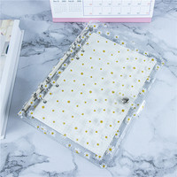 Protège-cahier A5 A6 A7 transparent avec anneaux de 20 mm, album photo, coque de carnet mignonne, motif marguerite, dossier de planification en PVC pour recharge de notes