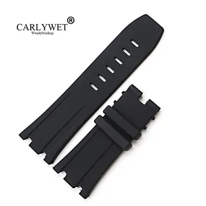 28mm màu đen không thấm nước Silicone cao su thay thế cổ tay xem ban nhạc dây đeo vành đai cho AP audemars piguet Hoàng Gia OA ngoài khơi