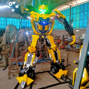 Fabrika fiyat el yapımı kaliteli Metal Animatronics modeli büyük <span class=keywords><strong>2</strong></span> M yüksek Robot heykeli kapalı ev dekor için Led ışıkları ile - Product Image 3