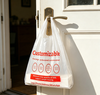 Sac de courses réutilisable en PE imprimé en gravure avec logo personnalisé de haute qualité, couleur et épaisseur personnalisables, sac de supermarché, sac de courses, sac en forme de T