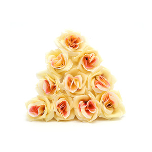 <b>Artificial</b> Rose Flower Heads Silk Fabric High Simulation Wedding Decor Single <b>Stem</b> Peihua 9003 - Product Image 1