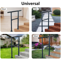 LIQIANG LQ-2 HD Moderne 2-Stufen-Handläufe aus Schmiedeeisen für den Außenbereich Schwarze Treppen geländer aus Stahl