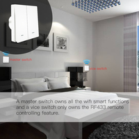 Interruptor de Pared Inteligente LangYeao Tuya WiFi+RF433 1/2/3 Gang, Control Remoto por Aplicación Smart Life, Compatible con Alexa y Google Home