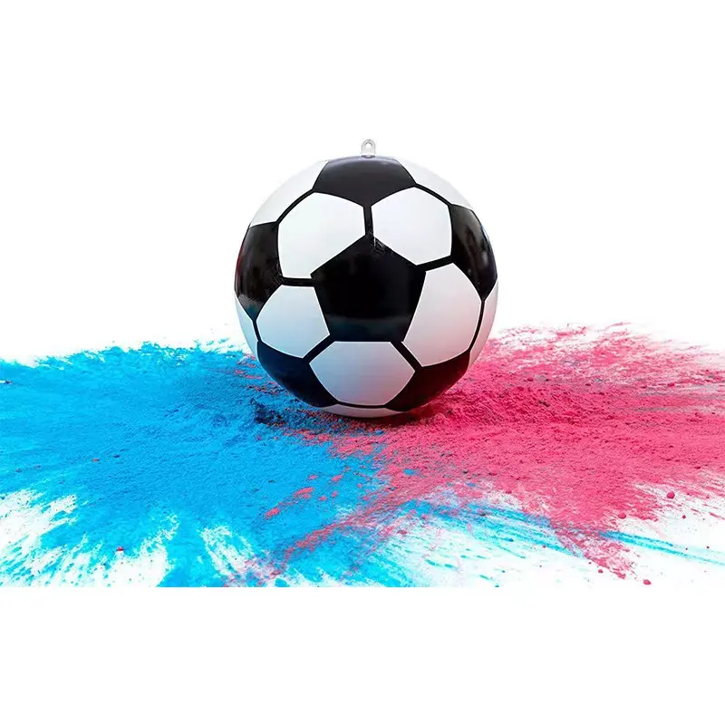 El género al por mayor revela fútbol en Polvo azul rosa en polvo el género revela fiesta suministros Baby shower Decoración