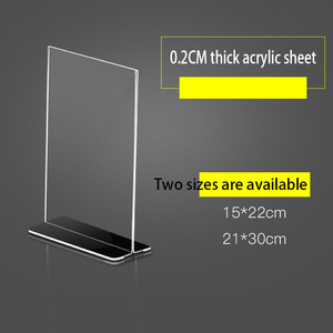 Duy nhất hai lớp A4 không thấm nước Acrylic hiển thị tẤm siêu thị đơn chủ và bảng quảng cáo cho hàng hóa signage - Product Image 3