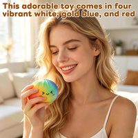 Jouet Squishy en forme de boulette - Adorable et amusant, avec visage émotionnel, pour le soulagement sensoriel et la relaxation