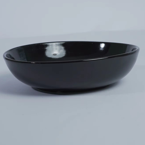 Grand saladier de 20 cm de diamètre, style Japandi, en céramique artisanale avec glaçure réactive, pour salades, fruits, desserts, fêtes, Agung Keramik, non toxique - Product Image 1