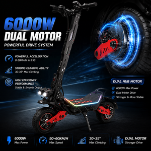 Scooter Eléctrico Eu Warehouse H10 de Doble Motor, 46 mph, Alto Rendimiento, Todoterreno, para Adultos, 60v 28ah, Resistente, Ts-h10, Neumático de 12 Pulgadas - Product Image 2