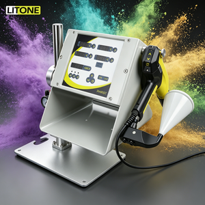 Machine de pulvérisation électrostatique Litone OEM disponible pour le revêtement de précision des petites pièces de profilés en aluminium Phirst-FU - Product Image 1