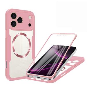 <span class=keywords><strong>Coque</strong></span> de téléphone sans fil <span class=keywords><strong>magnétique</strong></span> en plastique dur à la mode pour <span class=keywords><strong>iPhone</strong></span> 17 16 15 14 13 12 <span class=keywords><strong>11</strong></span> Pro Max Transparent <span class=keywords><strong>360</strong></span> étui complet - Product Image 2
