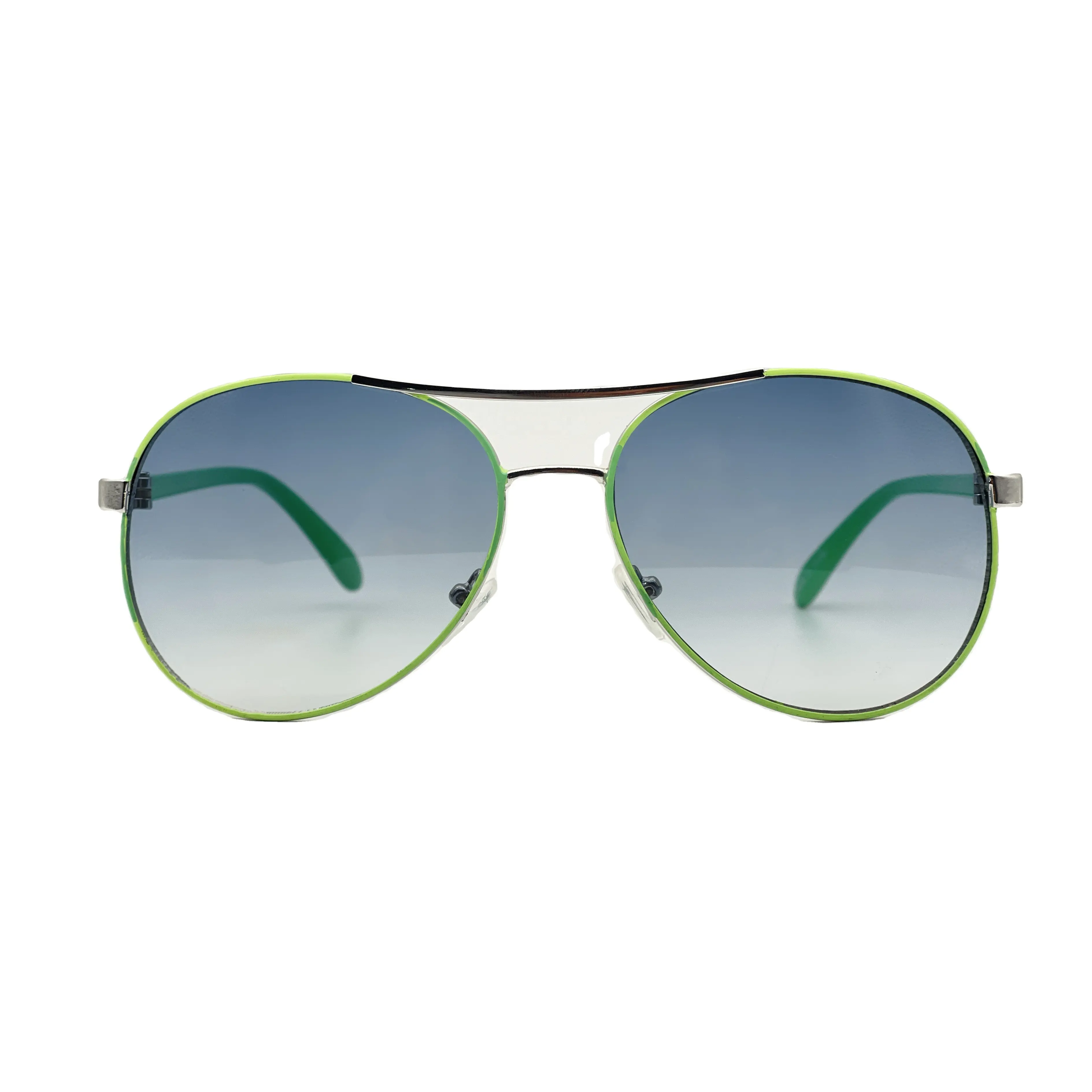 2023 Summer Sun Glasses Women's Fashion Metal Plastic Sunglasses Men's Outdoor Fashionable PC KT Unisex Green Sunglasses UV400