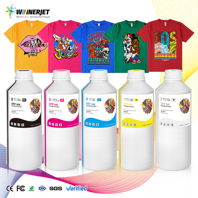 Soft Hand Feel 1000ml DTF Ink for Epson I3200 XP600 I1600 4720 Head Textile Pigment Ink for T Shirt Printing Custom Wholesale