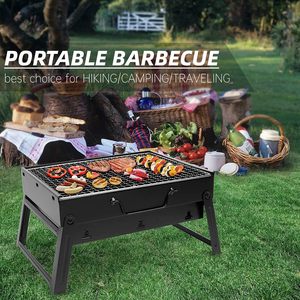 Modern Adjustable Height Folding Portable Travel Barbecue Grill Stainless Steel Mini BBQ <strong>Table</strong> For Picnic Camping <strong>Outdoor</strong> Party - Product Image 6