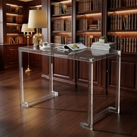 Minimalistischer Luxus-Schreibtisch mit Ästhetischem, Vergilbungsbeständigem Design für Moderne Büros - Transparenter Acryl-Konsolentisch
