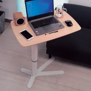 モダンな特別なポータブル人間工学に基づいた作業用ラップトップオフィスコーナーデスク空気圧高さ調節可能なテーブル