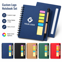 Set de Cuadernos con Notas Adhesivas, Ventana Recortable y Bolígrafo, Bloc de Notas Personalizado con Logotipo, Bloc de Notas para Oficina, Escritura, Regalo Promocional al por Mayor