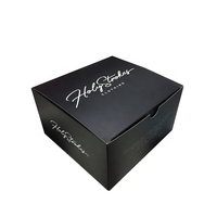 Tuck top emballage textile pliable facile carton auto-verrouillage fond en papier ivoire emballage boîte pour chapeau de baseball