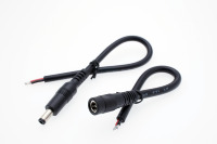 12V DC Power Plug Femelle Jack Connecteur Câble 5.5X2.1mm MCX 1 2 Pin 15cm LED Bande Convertisseur Adaptateur