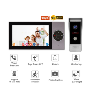 <span class=keywords><strong>7</strong></span> Zoll WLAN-Türklingel-Kamera <span class=keywords><strong>Video</strong></span>-Gegensprechanlage <span class=keywords><strong>4</strong></span>-Draht-<span class=keywords><strong>Video</strong></span>-Türsprechanlage für Villa Haus Apartment - Product Image 1