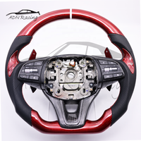 Volant de voiture personnalisé en fibre de carbone noire pour Hyundai Genesis G70 G80 2018-2023