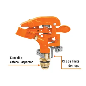BOX 6 Arroseur métallique, tête simple, TRUPER - Product Image 2