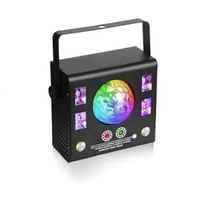 Lumière de scène kaléidoscope 4-en-1, boîtier en fer, lampe disco DJ, télécommande DMX512, effet d'éclairage laser 50W