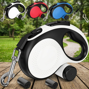 Laisse de promenade pour chien de luxe rétractable à 360 degrés, anti-emmêlement, avec double lumière LED, durable et réfléchissante - Product Image 2