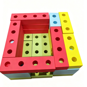 Blocs de construction en mousse non toxiques de grande taille avec emplacements pour les blocs, jouet éducatif préscolaire pour jeu de construction en groupe - Product Image 4