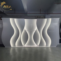 NIKA Décoration de scène de mariage moderne, arche de toile de fond carrée en PVC, support de toile de fond LED, panneau de toile de fond en acrylique