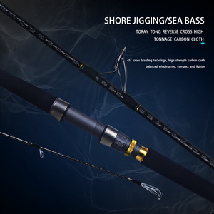 Caña <span class=keywords><strong>de</strong></span> pescar antigua hunter, plantilla para Orilla, 2,4 m, 8-35g, 8-20lb, 2,7 m, 10-45g, 10-26lb, 30T + 40T, cuerpo X Carbo, para agua salada, para lubina marina - Product Image 2