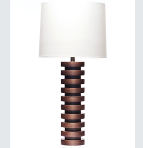 Lampe de table en céramique de grande taille, grise, avec abat-jour en tissu pour salon. - Product Image 2
