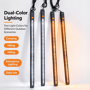 Barre lumineuse <span class=keywords><strong>LED</strong></span> réglable IP68 à intensité variable, portable pour <span class=keywords><strong>camping</strong></span>-<span class=keywords><strong>car</strong></span>, tente, voiture, remorque, bateau, 10-16V, blanc et rouge, corps en PC, <span class=keywords><strong>ampoule</strong></span> COB - Product Image 4