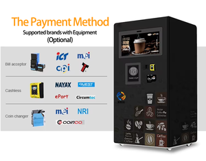 Distributeur automatique de café commercial électrique entièrement automatique à monnayeur avec distribution automatique de gobelets - Product Image 2