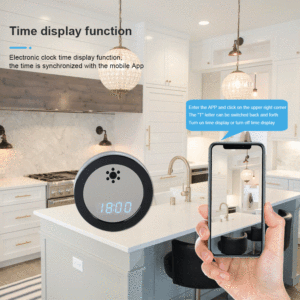 Z18 Mini bảng bàn Đồng hồ Video <span class=keywords><strong>Camera</strong></span> Wifi máy ảnh không dây điện tử đồng hồ tròn DV bé màn hình <span class=keywords><strong>camera</strong></span> giám sát từ xa - Product Image 5