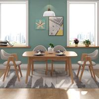 Table à manger rectangulaire Simple nordique moderne chaise télescopique tout en bois massif convertible 4-6 capacité de siège pour petits hôtels