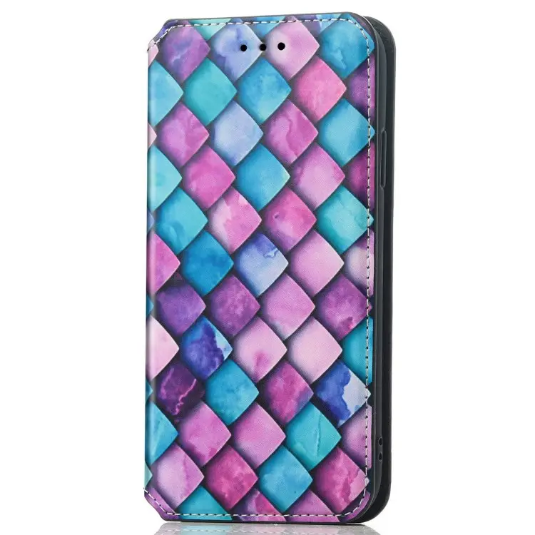 CASENEO Trendy Colorful Pattern Mobile Flip Cover for iPhone 14 cell phone wallet case