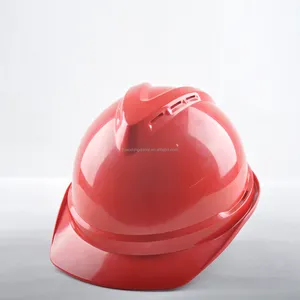 CE EN397 خوذة عالية الجودة مصممة من مادة ABS مع شعار مخصص خوذة أمان رجالية للتهوية باللون الأزرق والأحمر والأبيض مناسبة للاستخدام في أماكن البناء
