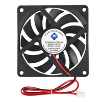 Ventilateur axial sans balais DC 8015 5V 12V 24V ultra-mince 4000 tr/min à double roulement à billes pour refroidissement de processeur d'ordinateur