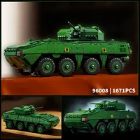 12GO 96008 ZBL-19 Vehículo de Combate de Infantería, Modelo de Vehículo Blindado con Ruedas, Rompecabezas de Bloques de Construcción para Niños