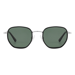 Gafas de Sol Cuadradas Unisex, Montura Metálica Completa, Lentes Marrones, Protección UV400, Estilo Retro, Actividades al Aire Libre para Adultos - Product Image 6