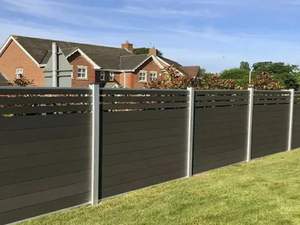 VANJOIN conjunto de valla compuesta de WPC panel de valla de jardín compuesto al aire libre moderno de madera de plástico WPC valla fanels - Product Image 3